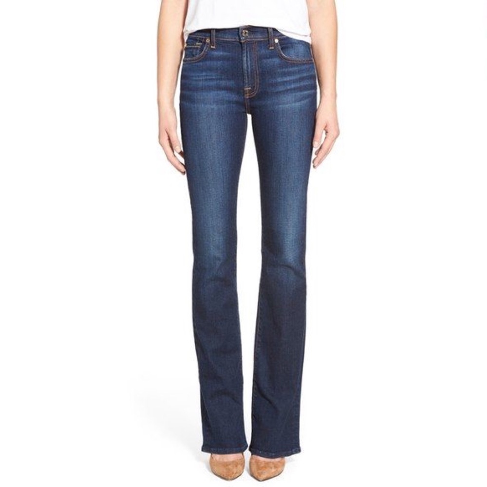 7 for all mankind women 26 low rise bootcut jeans